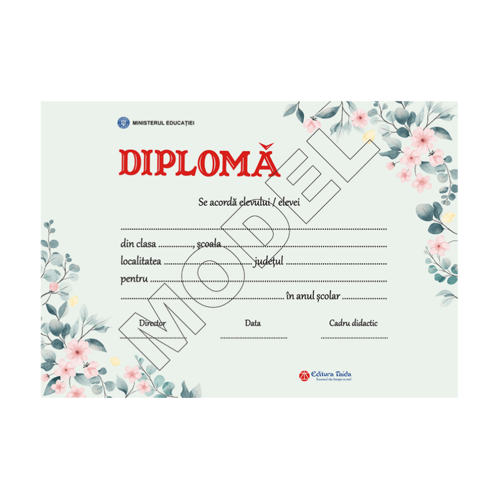 Diploma scolara personalizabila 2022 - model 1